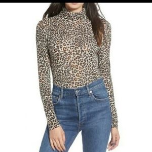 Chelsea28 Layering Turtleneck LEOPARD XS